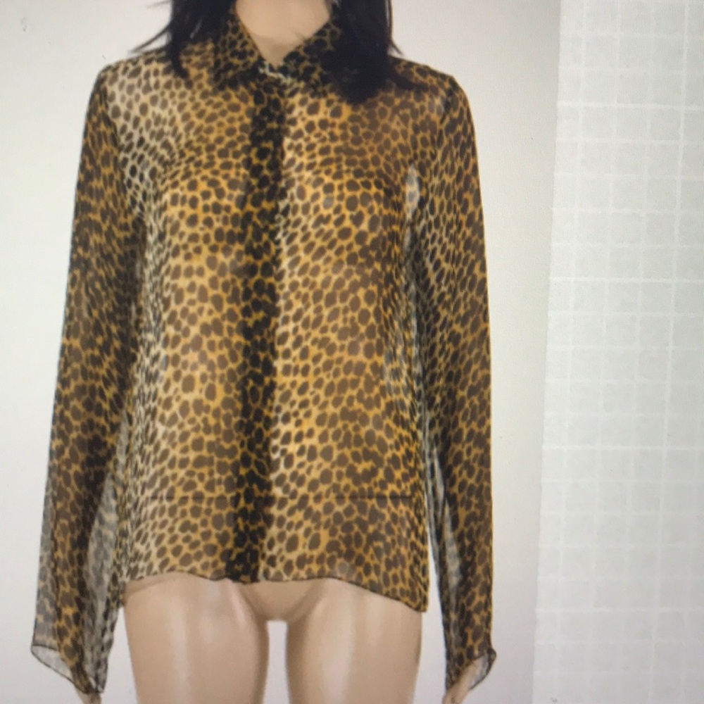 Dolce and Gabbana animal print silk blouse
